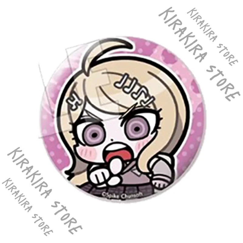 Kirigiri Kyoko Kaede Akamatsu Monomi Q نسخة شارة Danganronpa دبوس الصدر صفيح شعار بروش رسمي حلية كوميك كون
