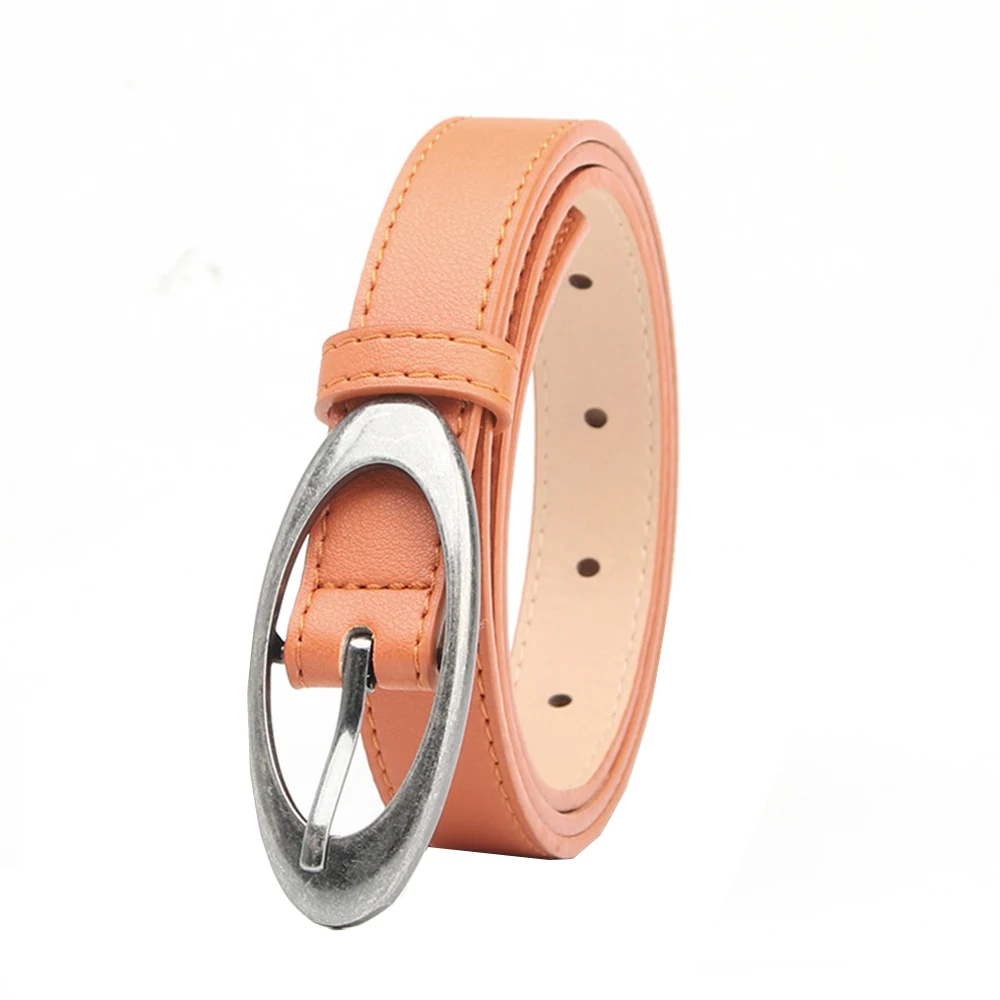 1Pc Pu Lederen Vrouwen Riemen Ronde Metalen Pin Gesp Riem Voor Dames Jurk Jean Tailleband Luxe Design Riem Riem Voor Vrouwen