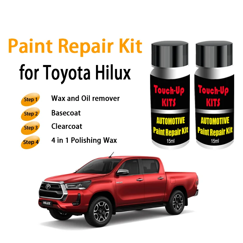 

Комплект для ремонта автомобильной краски для Toyota Hilux Touch-Up, средство для удаления царапин, аксессуары для ухода за автомобильной краской, черный, белый цвет
