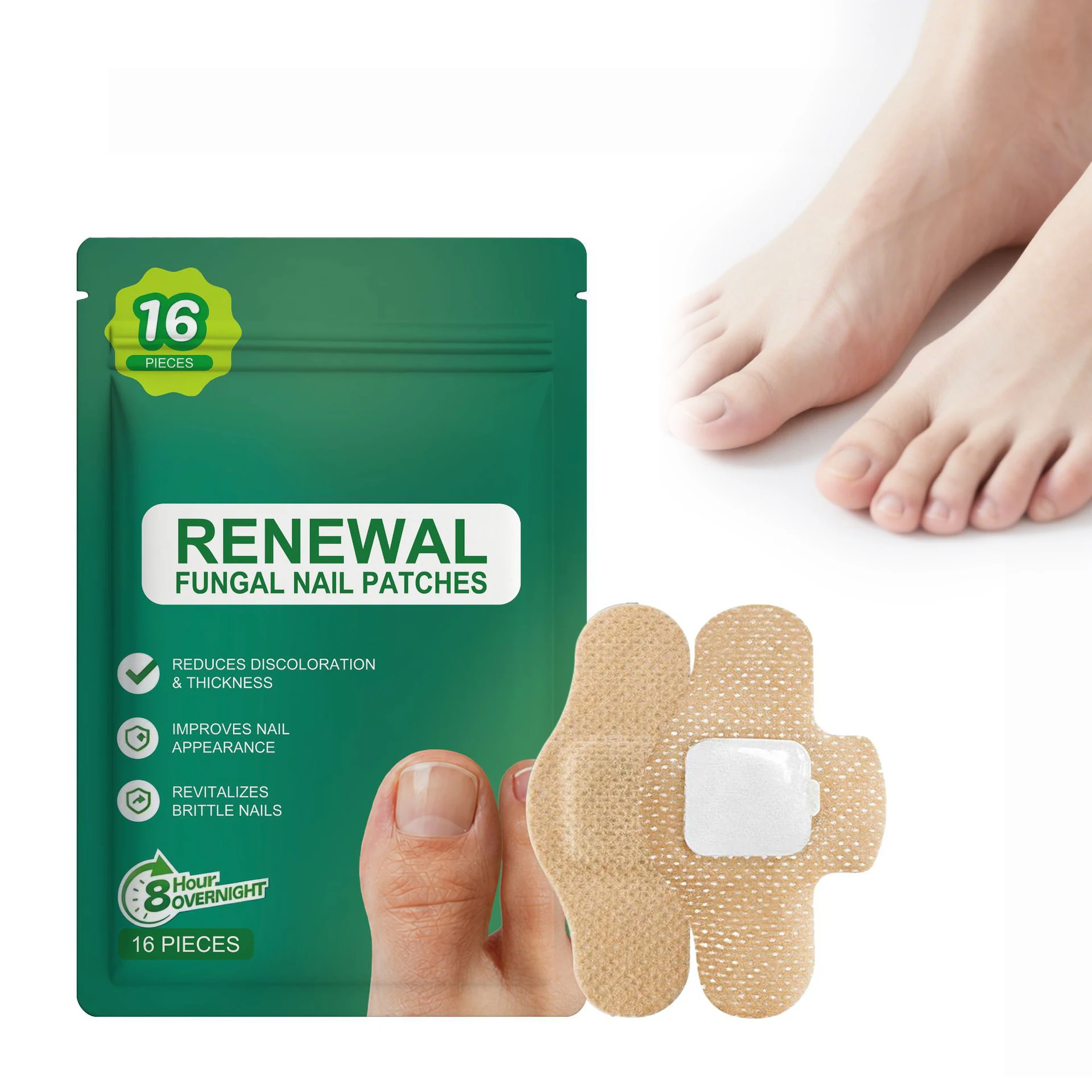 Breathable Toenail Care Patch Ultra Thin Adhesive Nail Pads for Daily Foot Protection Sports Use 16pcs Skin Friendly patches