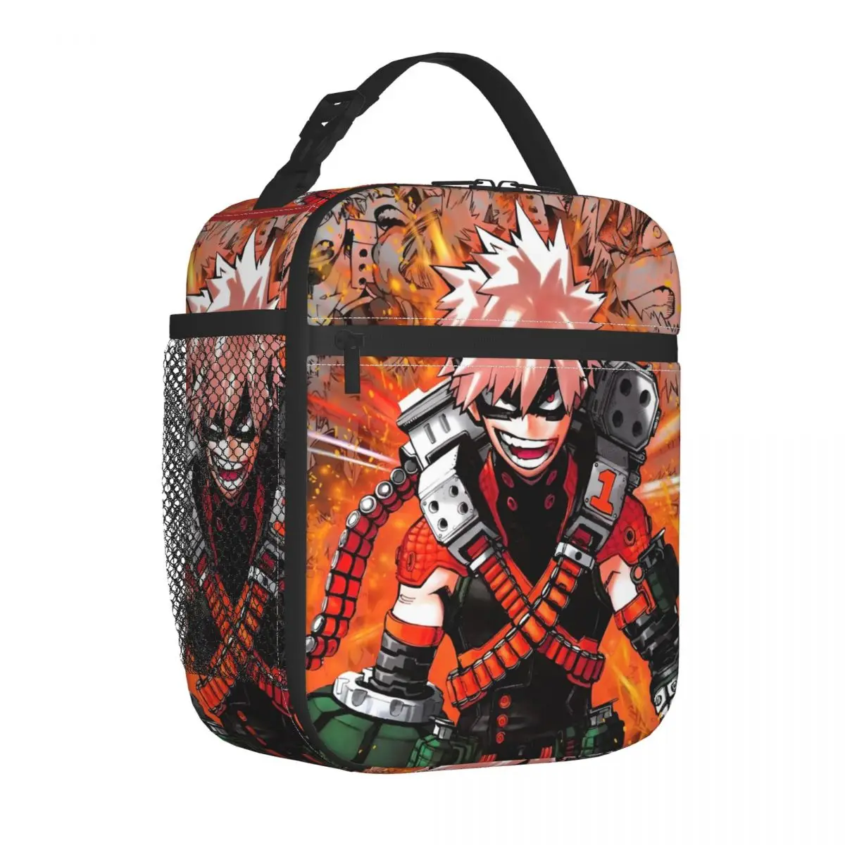 

My Hero Academia Insulated Lunch Bags Cooler Bag Reusable Lunch Container Bakugou Large Lunch Box Tote Food Storage Bags