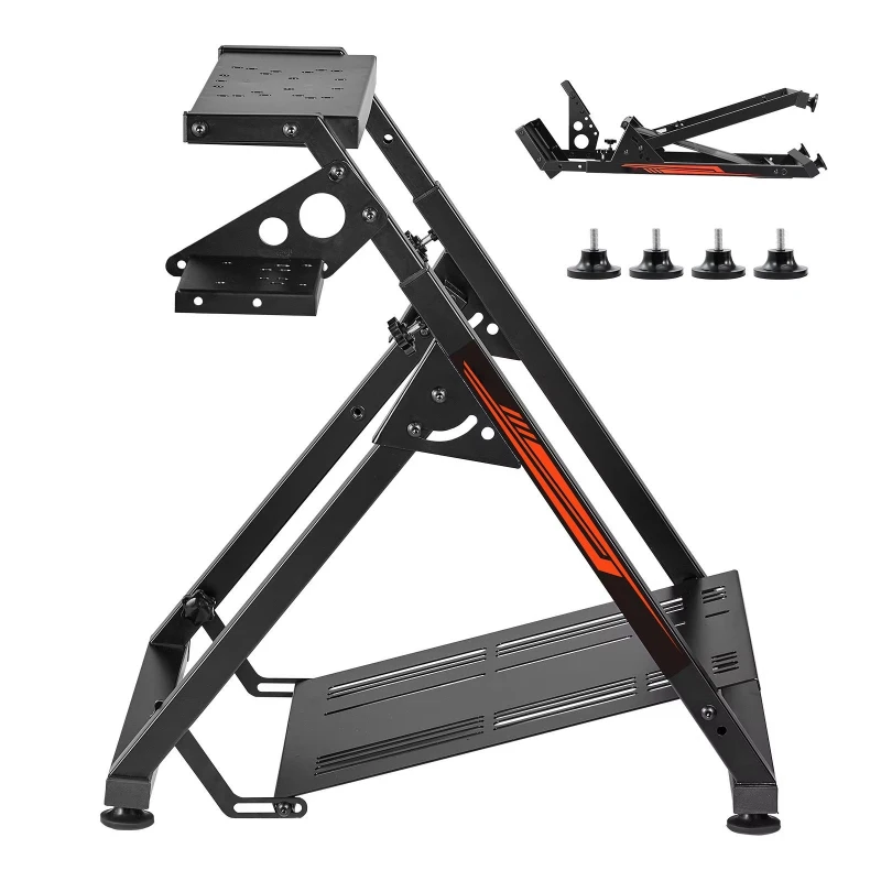 Adjustable folding racing steering wheel emulator bracket game accessories