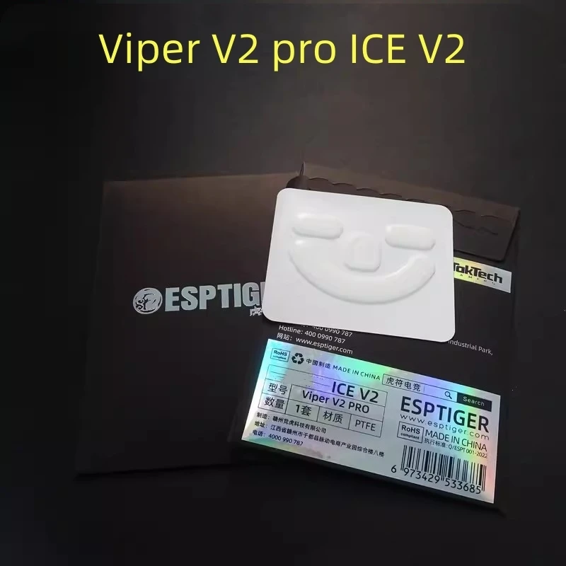 1 Pack Esptiger ICE Version Mouse Skates Feet For Razer Viper/Viper ultimate/Viper mini SE V2 V3 pro White PTFE Arc 1 2 Glides