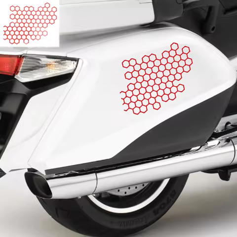 15.4x12.2CM Honeycomb Open Style Car Stickers Electric Motorcycle Cool Modified Tail Lights Stickers Grid Shaped Car Stickers
