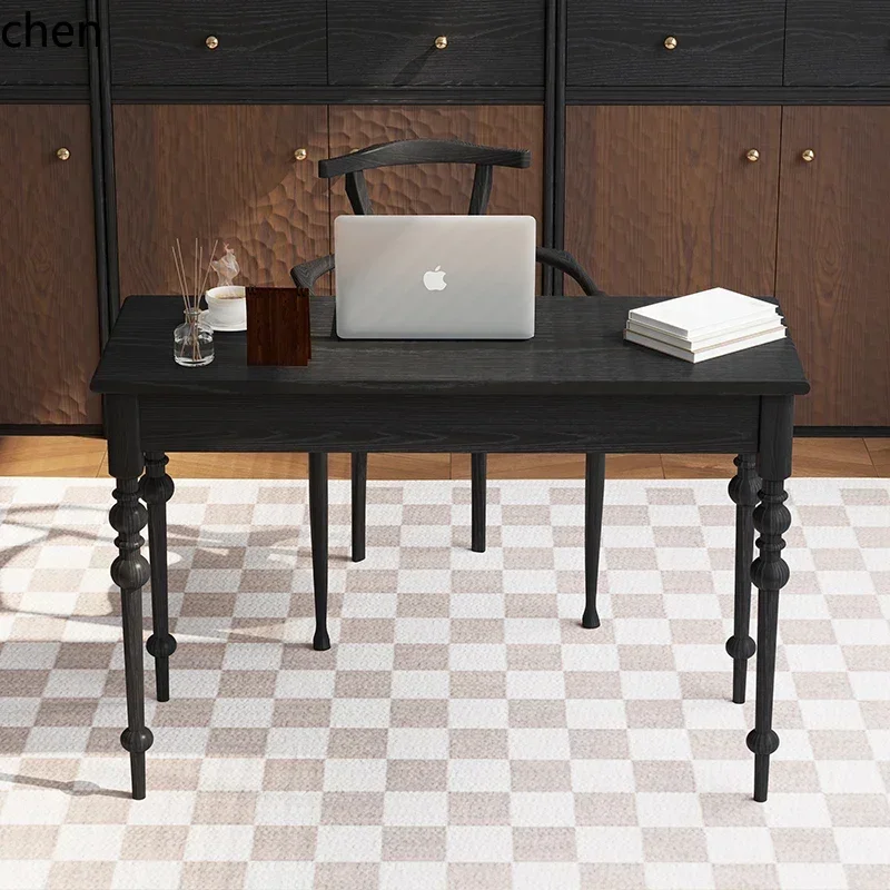 d2 all solid wood desk home study bedroom retro small apartment computer desk writing table living room decoration
