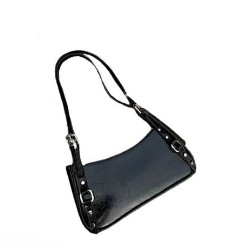 新しいバッグ女性のファッショントレンドレトロ脇の下シニアホットティ機関車ショルダーハンドバッグ高品質と高外観レベル