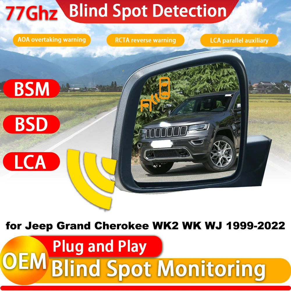 for Jeep Grand Cherokee WK2 WK WJ 1999-2022 OEM Blind Spot Assist Monitor Monitoring Detection BSM BSA BSD System 77Ghz Radar