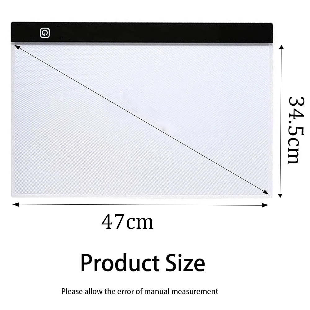 A3 Three Level Dimmable Led Light Pad Drawing Board Pad Tracing Light Box Eye Protection Easier for Diamond Painting Art
