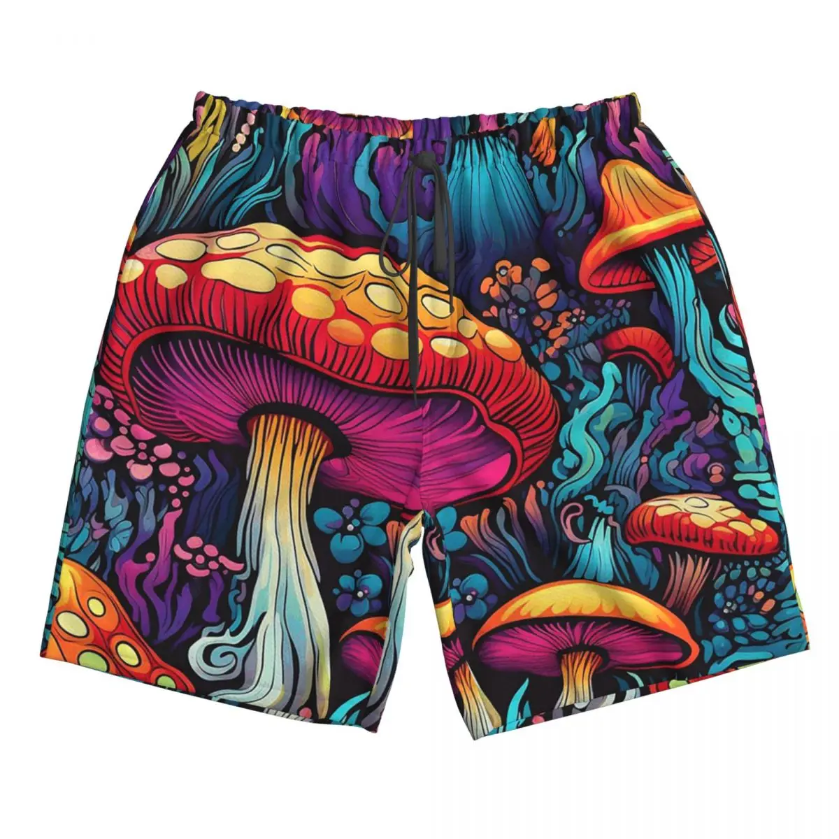 Acid Trippy Weird Psychedelic Mushroom Trunks Beach Board Shorts Casual Quick Dry Swim Summer Men Pants