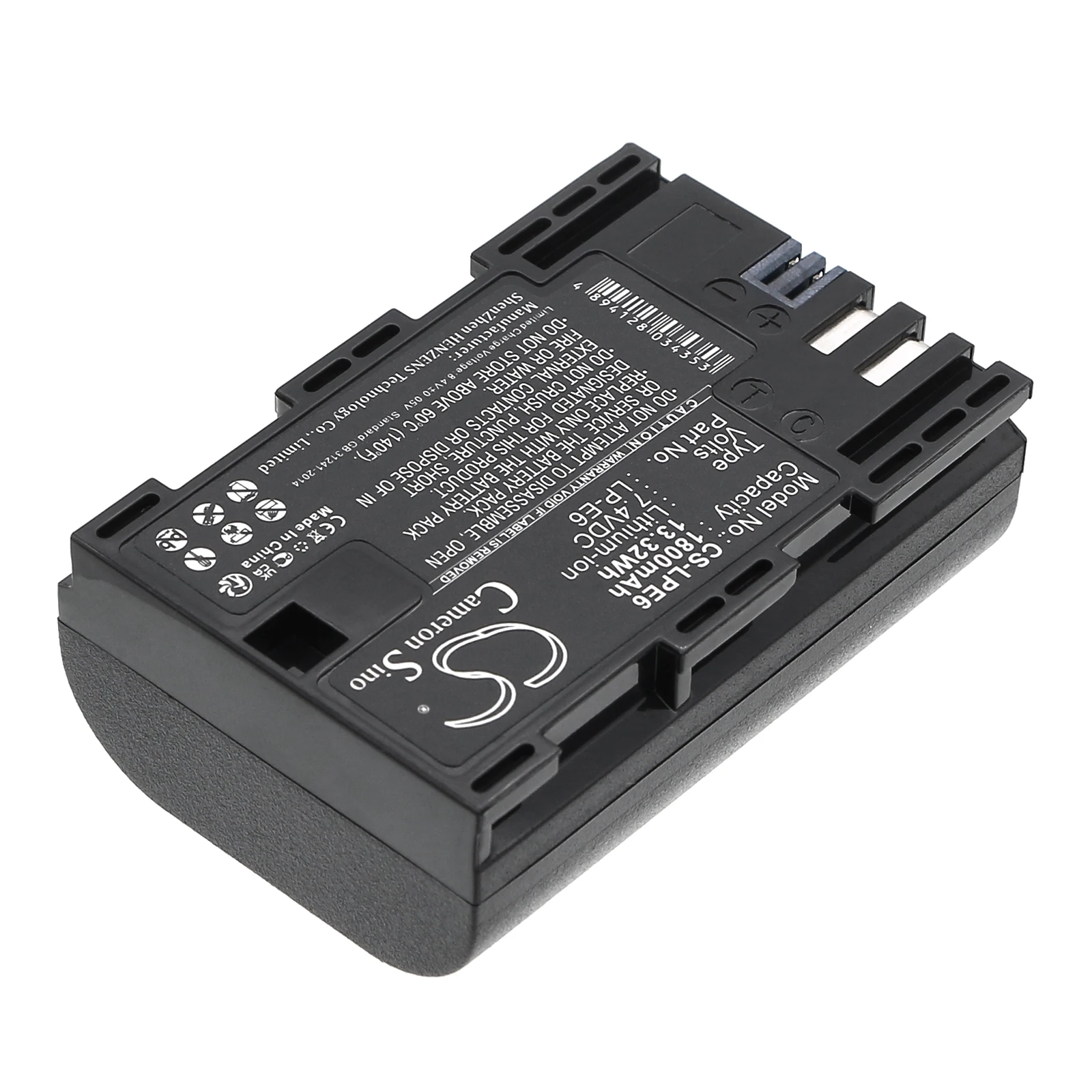 Battery for Canon,Tether Tools EOS 5D Mark II,EOS 5D Mark III,EOS 5DS,EOS 5DS R,EOS 6D (1800mAh / 2400mAh / 2400mAh) 7.4V