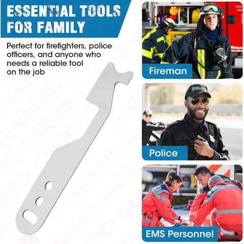 NAIERDI 2 팩 소방관 도구, 다목적 스프링 스틸 화재 선택 도어 오프너, 경찰 소방관을위한 레버리지 도구 도구