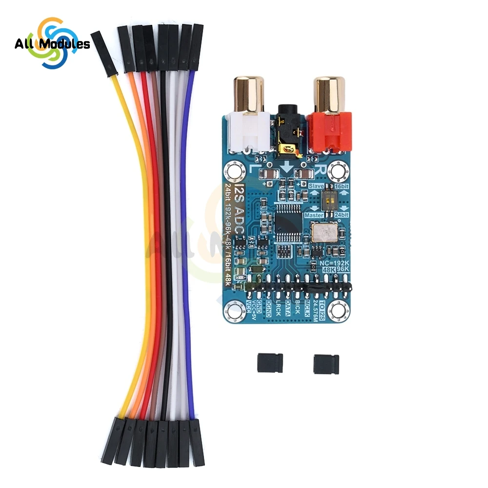 Diymore I2S ADC Audio I2S Capture Card Module Master-Slave Mode Development Board 24BIT 192K 96K 48K