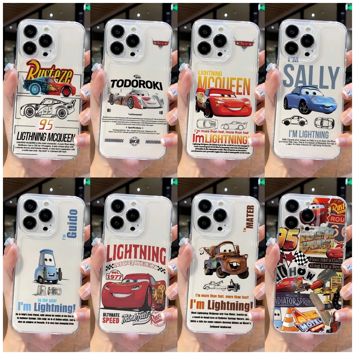HOT Cartoon Cars McQueens Sallys Phone Case For Samsung Galaxy S26 S25 S24 S23 S22 S21 FE Note20 Note10 Edge Plus Ultra Lite 5G