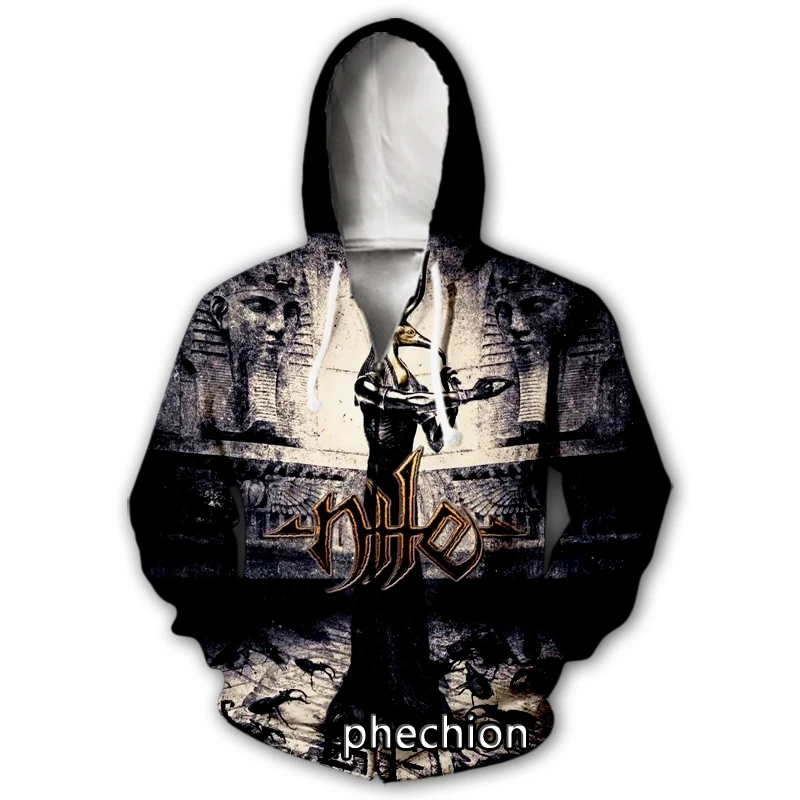 

phechion Men/Women 3D Print Nile Band Casual Zipper Hoodies Fashion Men Loose Sporting Zip Up Hoodies J28