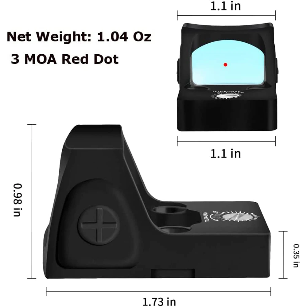 Red Dot Sight Scope Collimator Pistol Glock Reflex Sights Fit 20mm Weaver Rail For Airsoft Hunting Holographic Handgun Scope