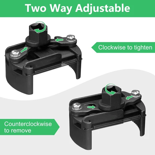 Imagen 2 del producto Llave de acero ajustable de 60-105mm para filtro de aceite de coche, removedor de llaves de filtro, accesorios de acero para camión y motocicleta