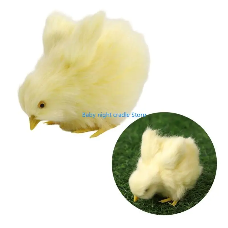 

J2FF Plush Chicken for EasterDay Realistic Easter Festival Chicken Doll Party Supply