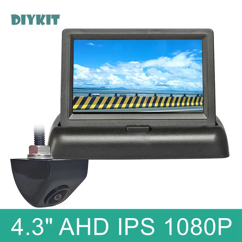 

DIYKIT 1920x1080 4.3inch AHD IPS Foldabel Rear View Car Monitor 1080P AHD Car Camera Starlight Night Vision IP68 Waterproof