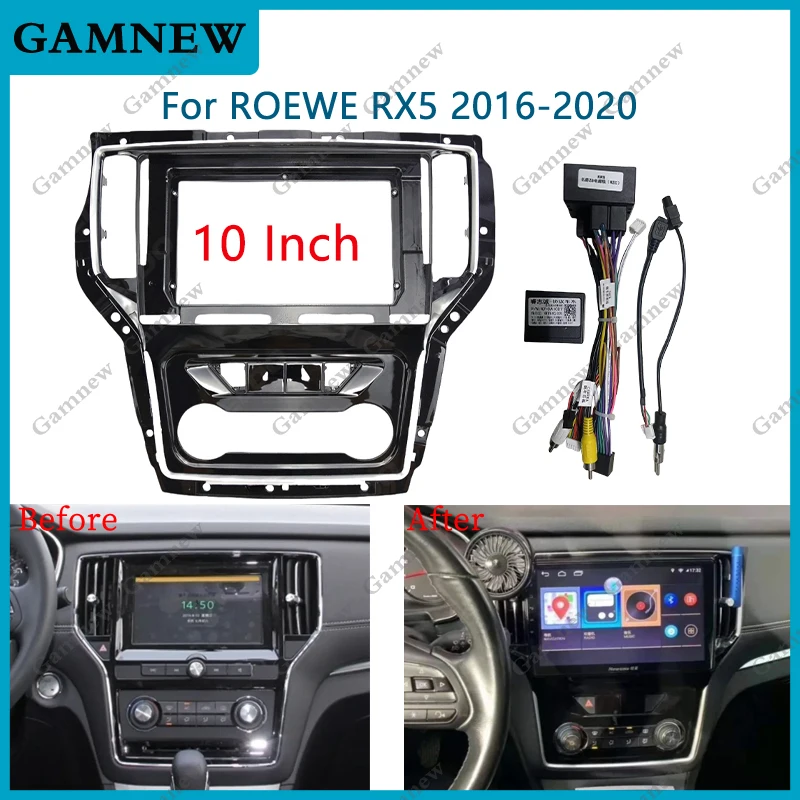 10 Inch Car Fascia Frame Adapter Canbus Box Android Radio Dash Fitting Panel Kit For Roewe RX5 2016-2020