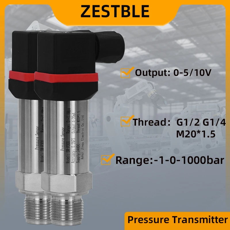 ZA-P300 Pressure sensor 0-1.6bar G1/4 Oil Water Gas Liquid Pressure Transducer 4-20mA 0-10V Output