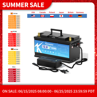 12V 100Ah LiFePO4 Lithium Iron Phosphate Battery Upgraded BMS 6000 Cycles For RV Campers Golf Cart Off-Road Off-Grid Solar Wind
