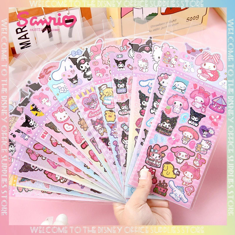 Japanese Sanrio Guka Sticker Pacha Dog Kuromi Hand Account Small Card Mobile Phone Decoration Sticker Hand Account Wholesale