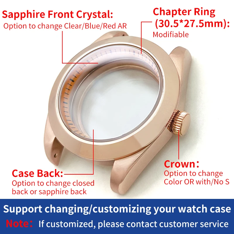 Классический корпус часов Explorer, розовое золото для SKX SKX007 NH35 NH36 4R36, полированная сталь, стальные корпуса, MOD, запасные части для часов