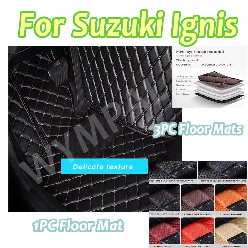 

Роскошные автомобильные коврики для Suzuki Ignis 2022 2021 2020 2019 2018 2017, ковры, индивидуальный внутренний чехол, сменные аксессуары для стайлинга