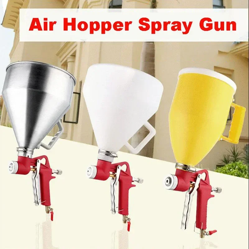 Air Hopper Spray Gun Paint Texture Tool High-capacity Drywall Wall Paint Sprayer Wall Diatom Mud Paint Spraying Pneumatic Tool