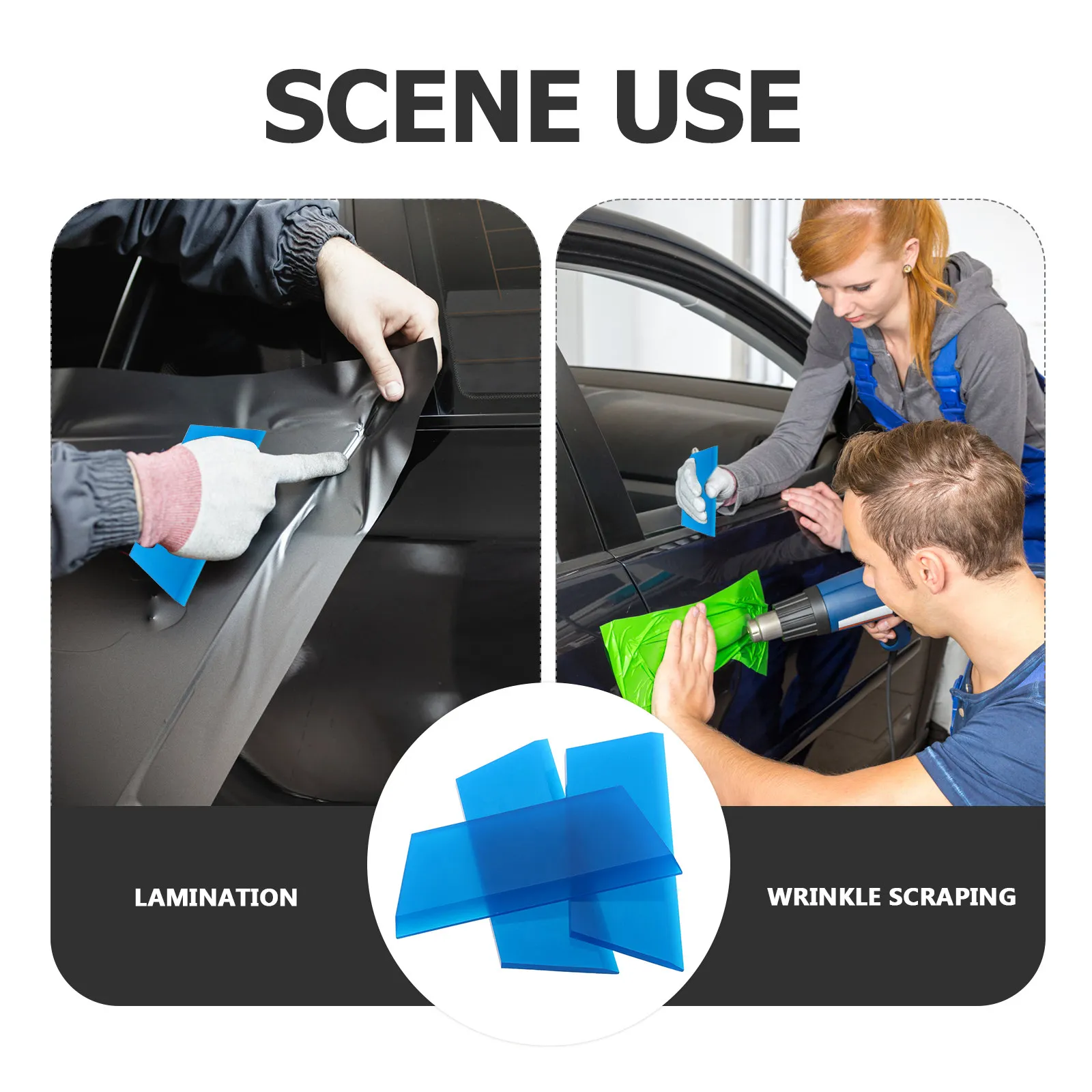 3Pcs Car Decal Application Tool Vinyl Squeegee Scraper for Interior Protection Smooth Car Film Wrap Installation Window Use - view 2