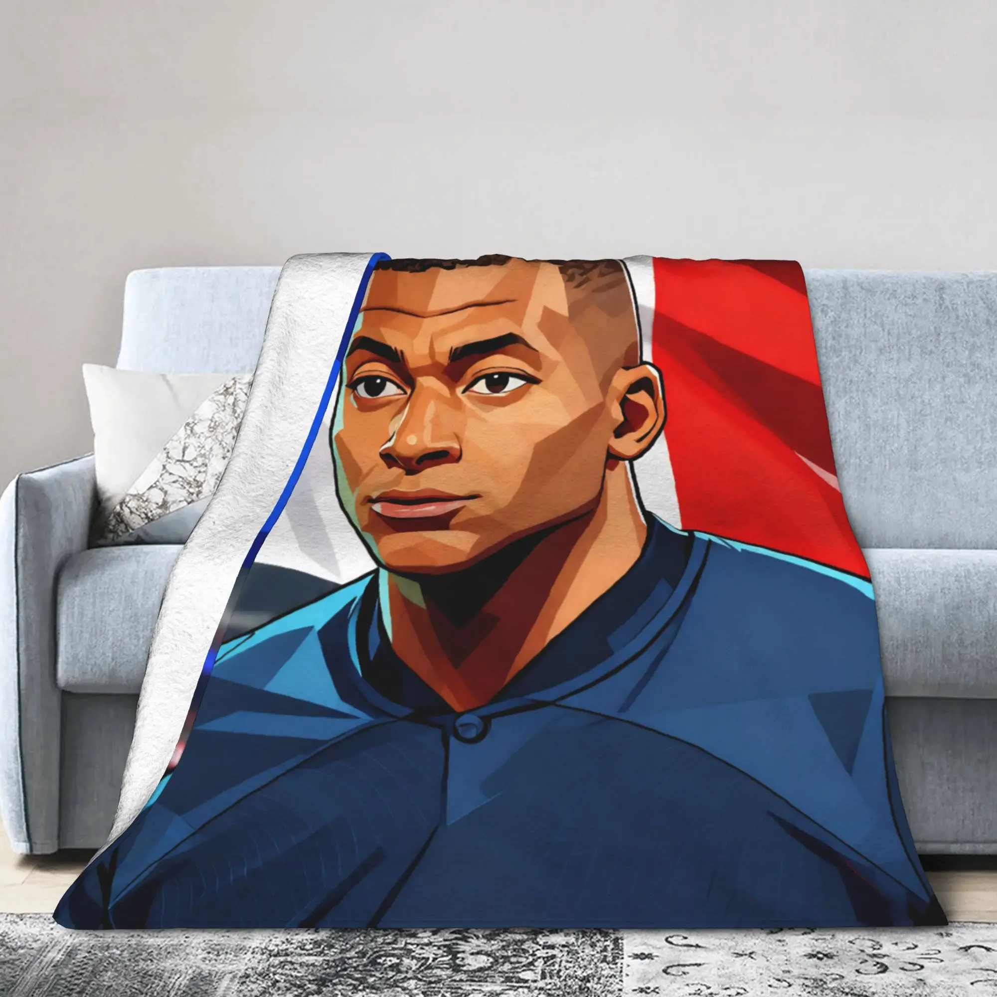 France Soccer Football Stars French Blanket   Fleece Throw Blankets Bedroom Sofa Printed Soft Warm Bedsprea