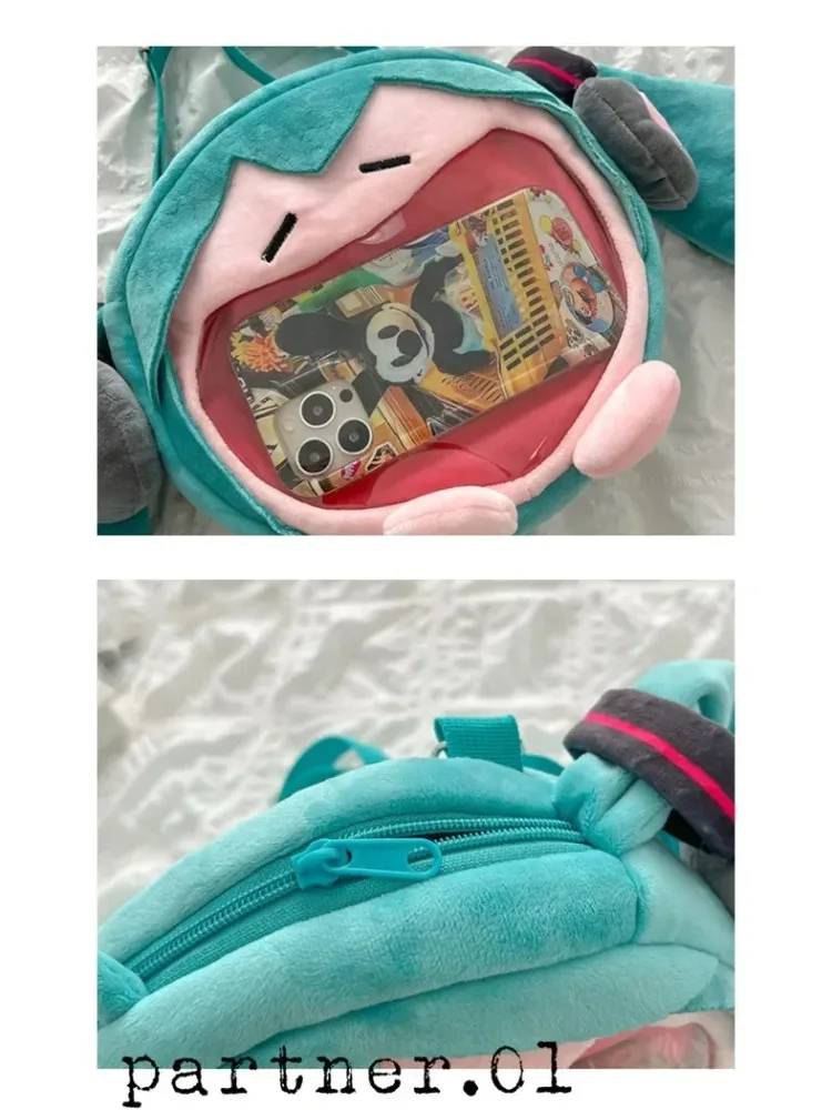 HOT Hatsune Miku Schultertasche Rucksack Niedlicher Anime-Plüsch Cartoon Kawaii Ranzen Schultasche Geschenk-Spielzeug