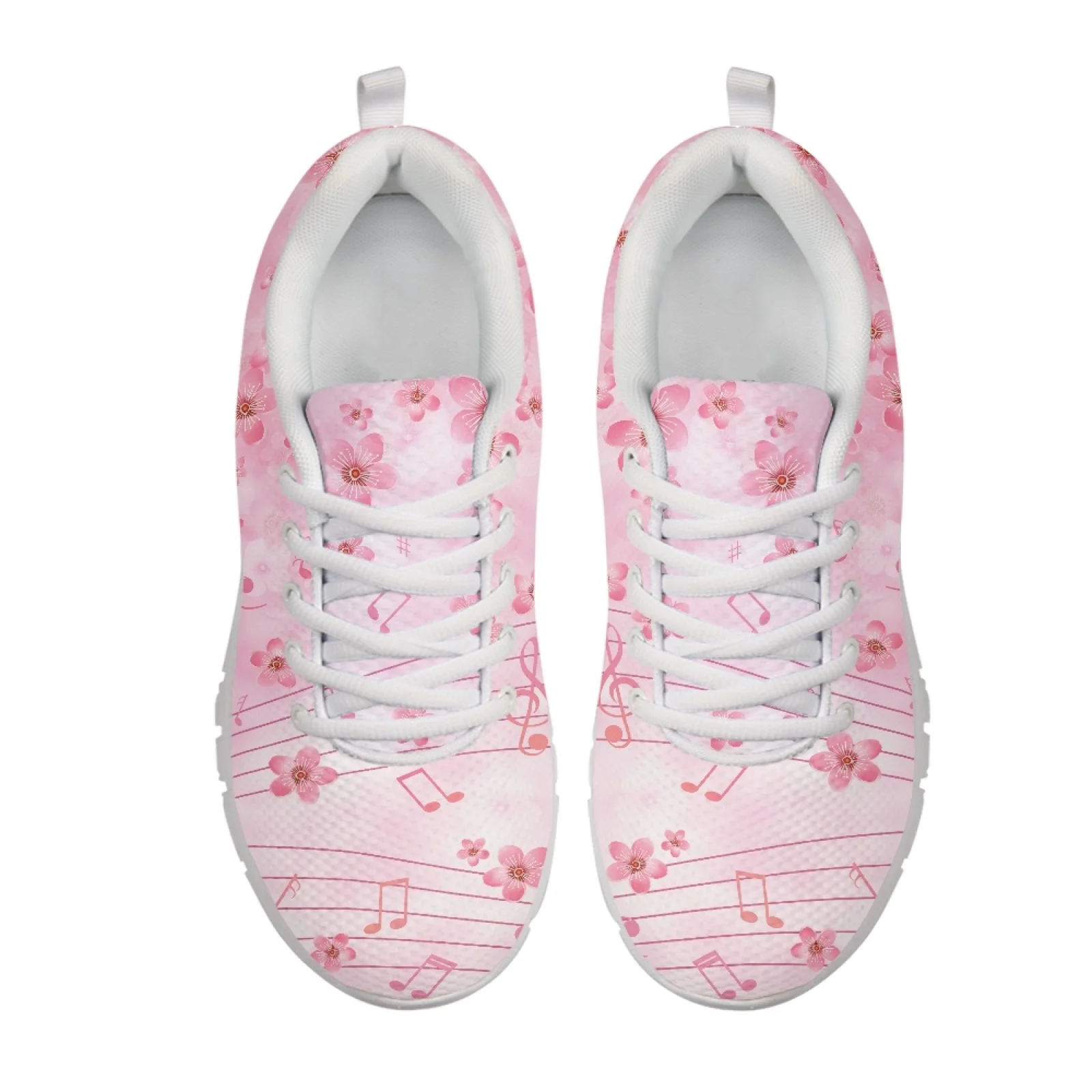 Coloranimal Cherry Blossom Music Notes Mesh EVA Sole Running Shoes, Breathable Comfortable Trainers for Men Women 2026 Trending