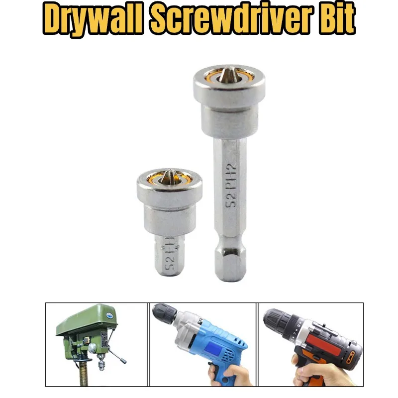 1/2pcs Strong Magnetic Screwdriver Bit Set 25/50mm For Phillip Electronic Screwdriver Bits For Plasterboard Drywall Screw Driver