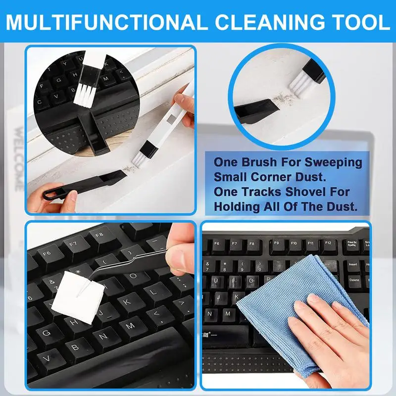 Cell Phone Cleaning Kit Earphone Cleaning Brush Set Earphone Cleaning Tools With Keycap Puller Tweezer Crevice Brush Dust Cloth