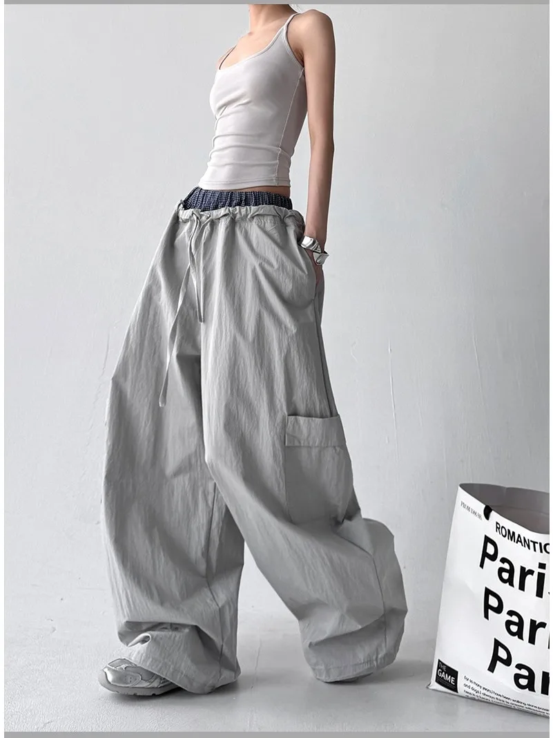 

Retro American Work Pants Men's Women's Summer New Loose Lazy Straight Leg Wide Leg Casual Sports Pants Youth Vitali Sle