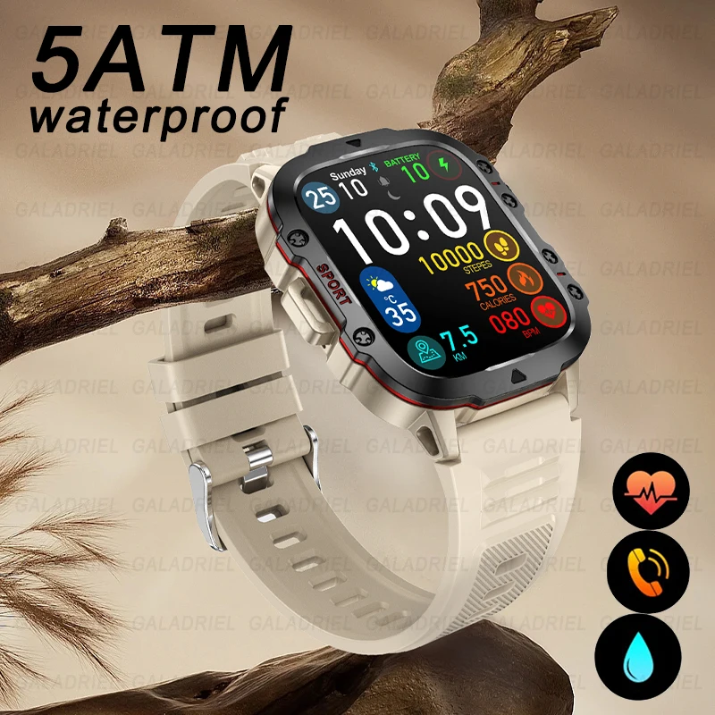 

New Smart Watch 1.96 Inch Screen 420 MAh Bluetooth Call Voice Assistant Watch Sports Fitness Waterproof Smartwatch For Men