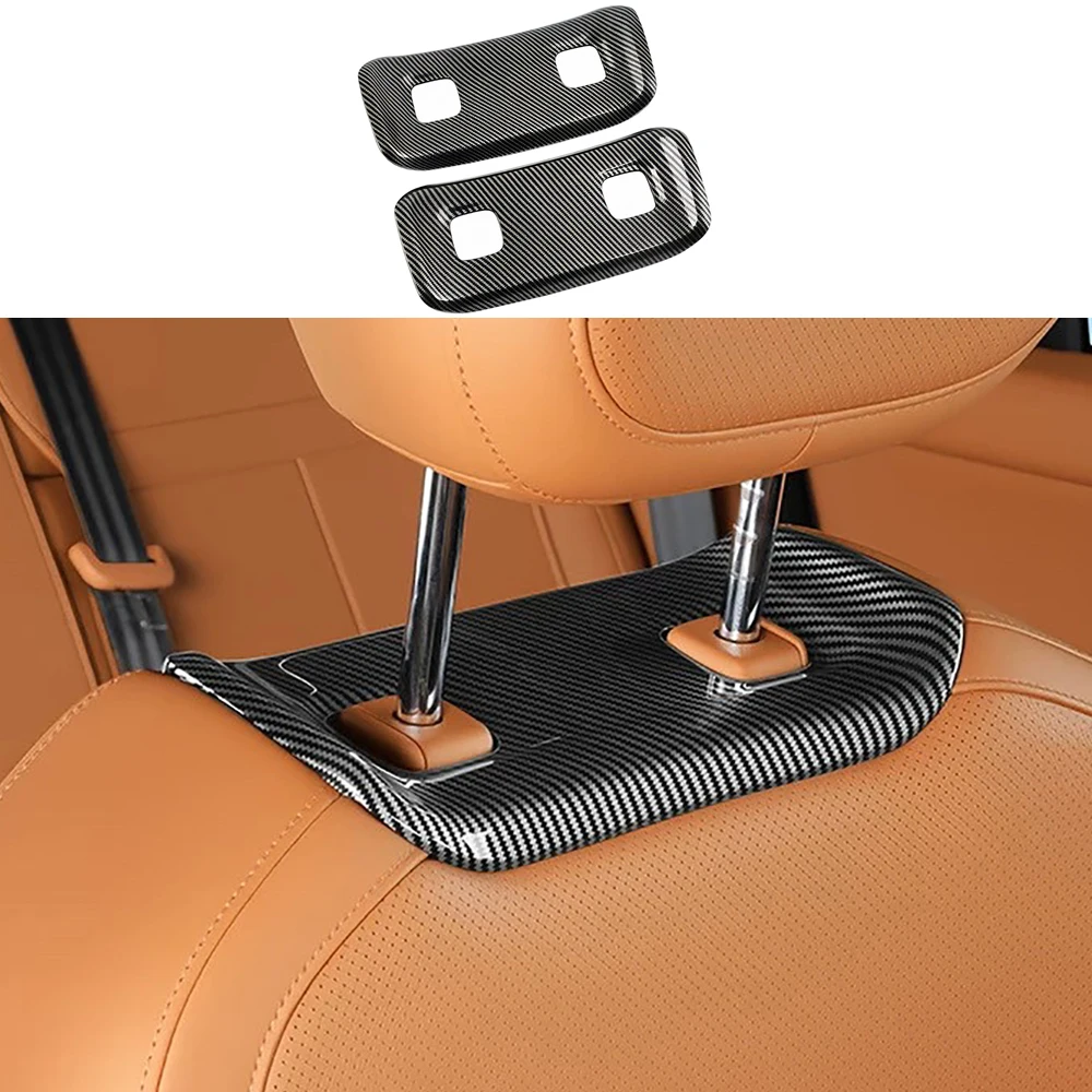 

Carbon Fiber Pattern Front Seat Decor Cover Headrest Base Anti-Scratch Protective Shell Accessories For Chery iCAR V27 2025 2026