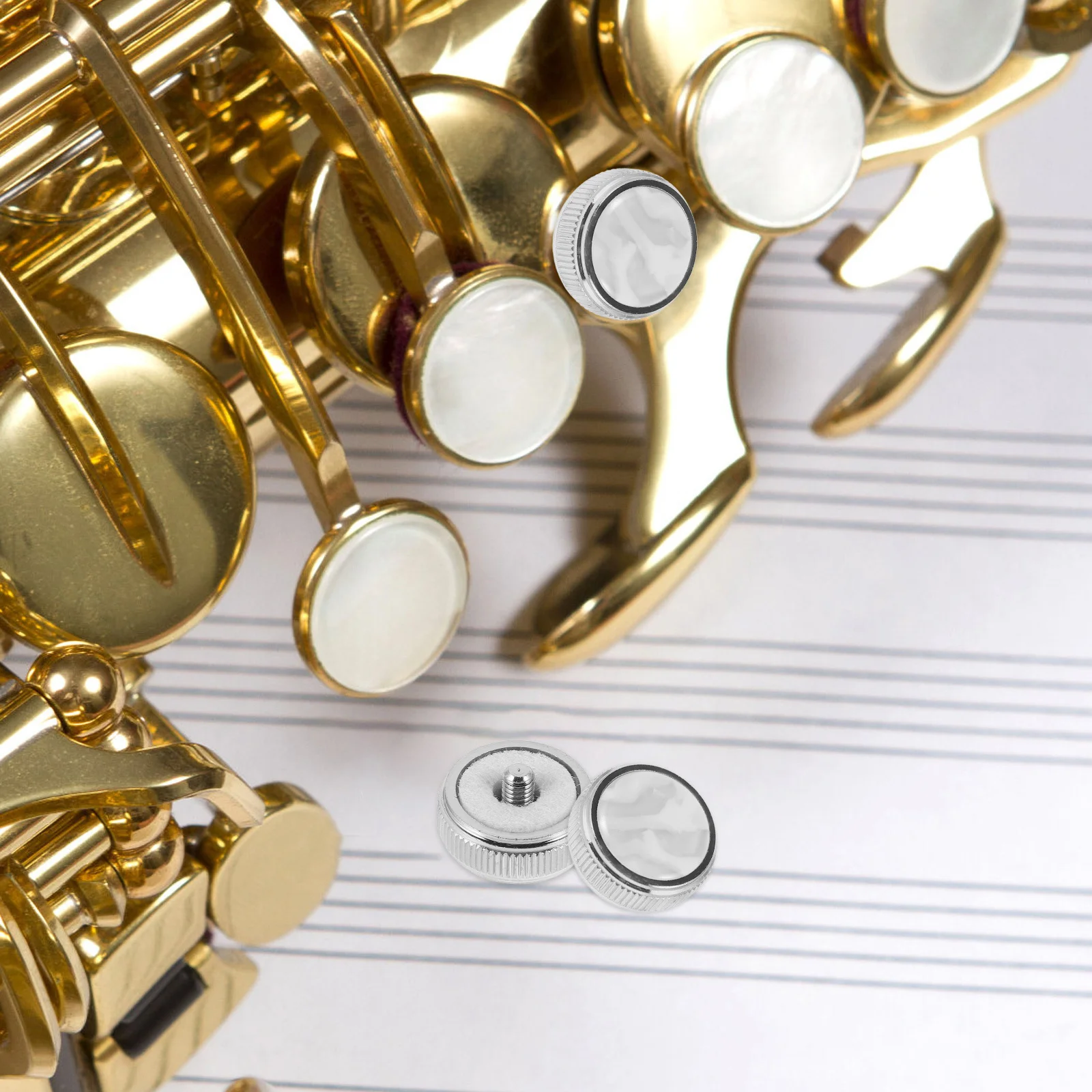 1 stks Tenor Hoorn Klep Knoppen Vervanging Vinger Caps Duurzaam Koper Vernikkelen Praktisch Ontwerp Nauwkeurige Reactie