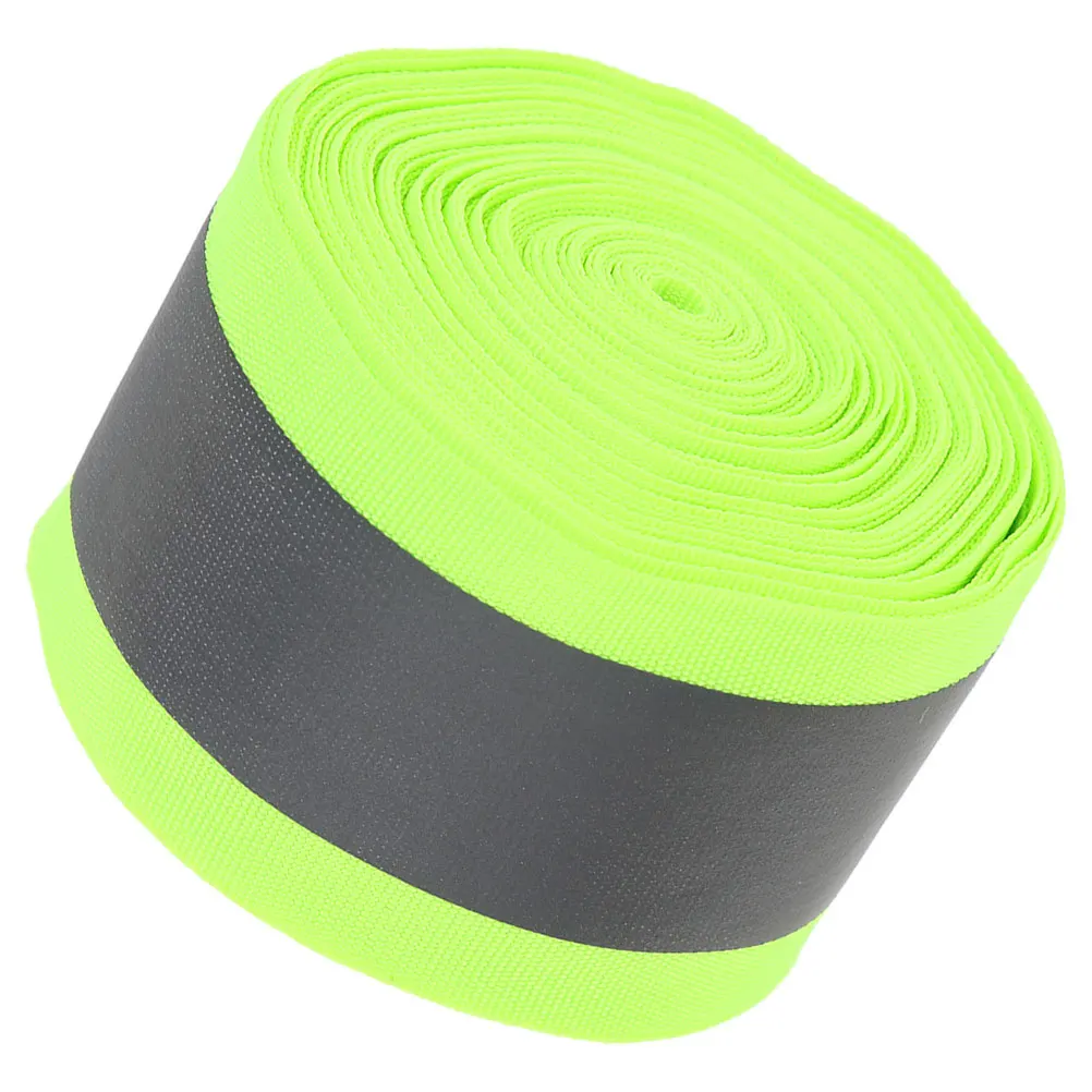 5 Meters Reflective Webbing Strip Fluorescent Safety Fabric Sew-On High Visibility Ribbon For Clothes Gear Jackets Bags