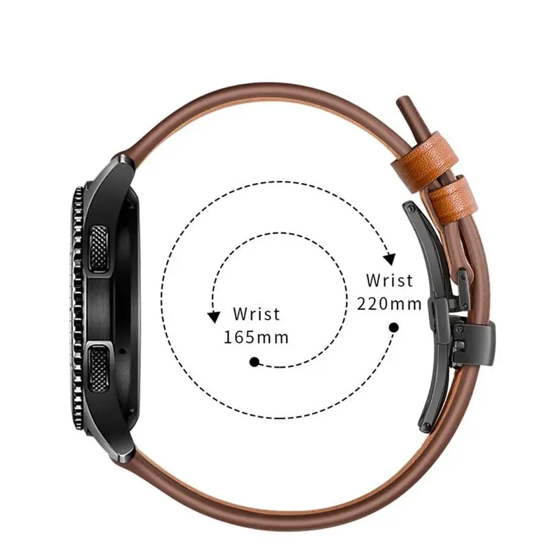 20mm 22mm Leather Band For Samsung Galaxy watch 7 4 6 Classic/5 pro/Active 2/3/42mm/46mm 44mm bracelet Huawei GT/2/4/3 Pro strap