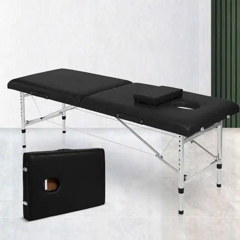 Lit De Salon pliant noir Portable Client cosmétique lit De luxe bureau confortable Salon De Belleza Mobiliario meubles décoration