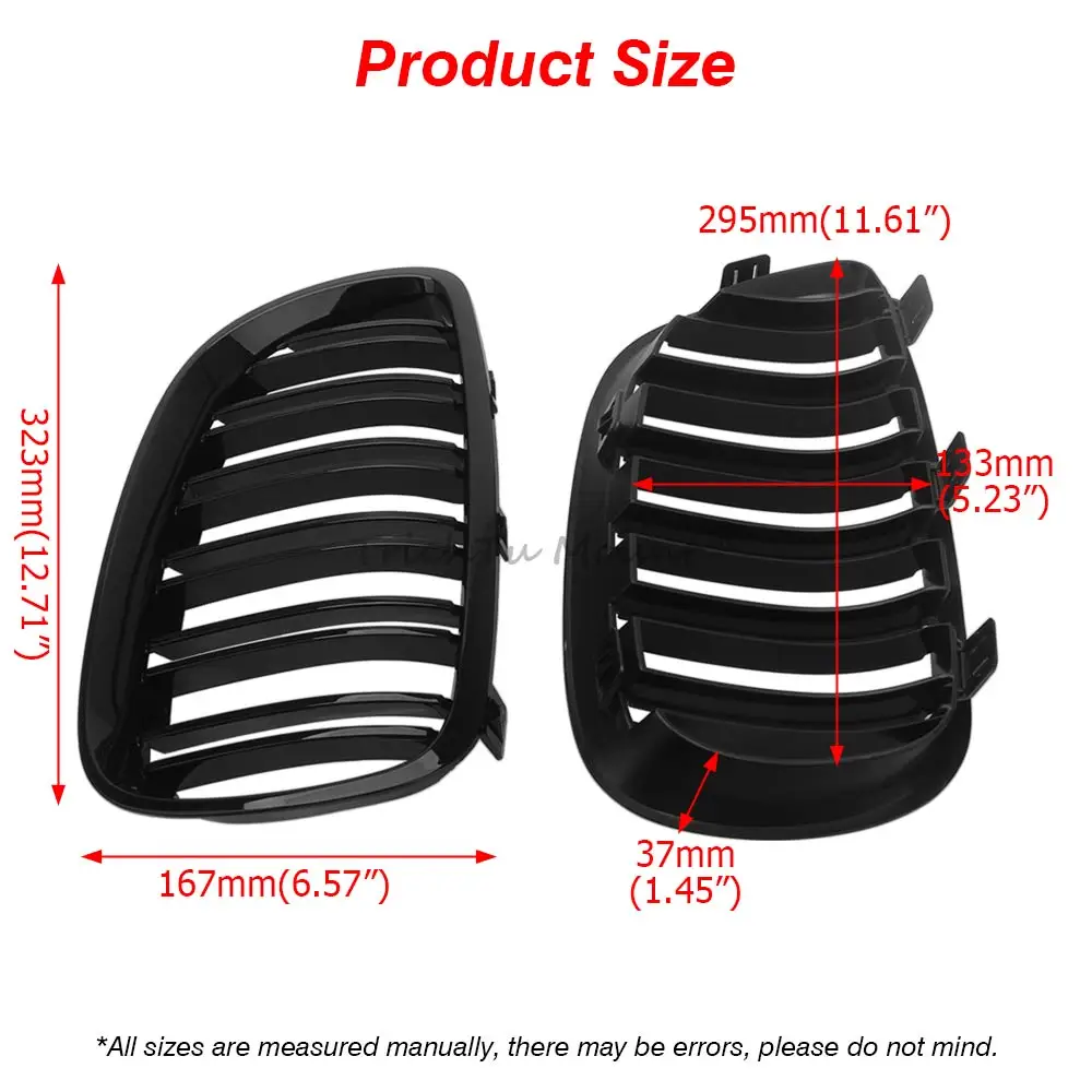 

Glossy Black Front Grill Grille Fits For BMW 2008-2013 M3(E92/E93) all model High Quality ABS Plastic car accessories