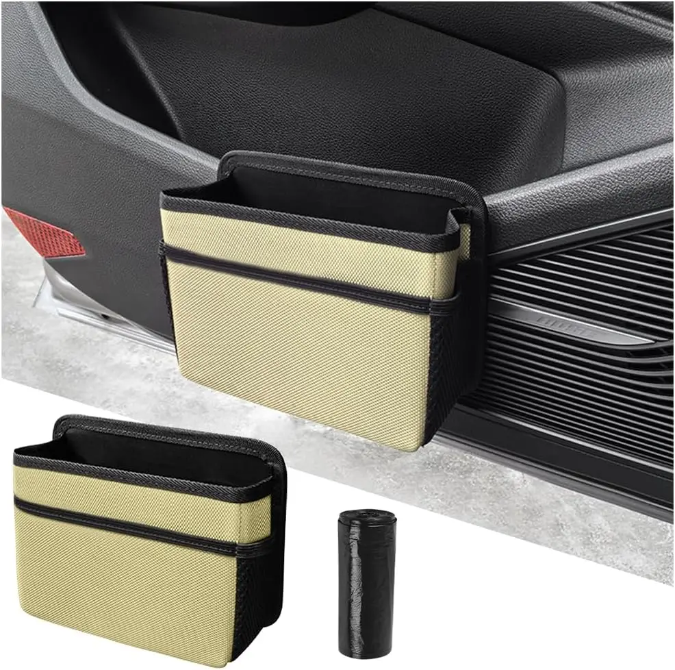 

Organizador Coche Plegable Impermeable - Cubo Basura con Bolsas para SUV/Camiones, Gran Capacidad y Clip Trasero