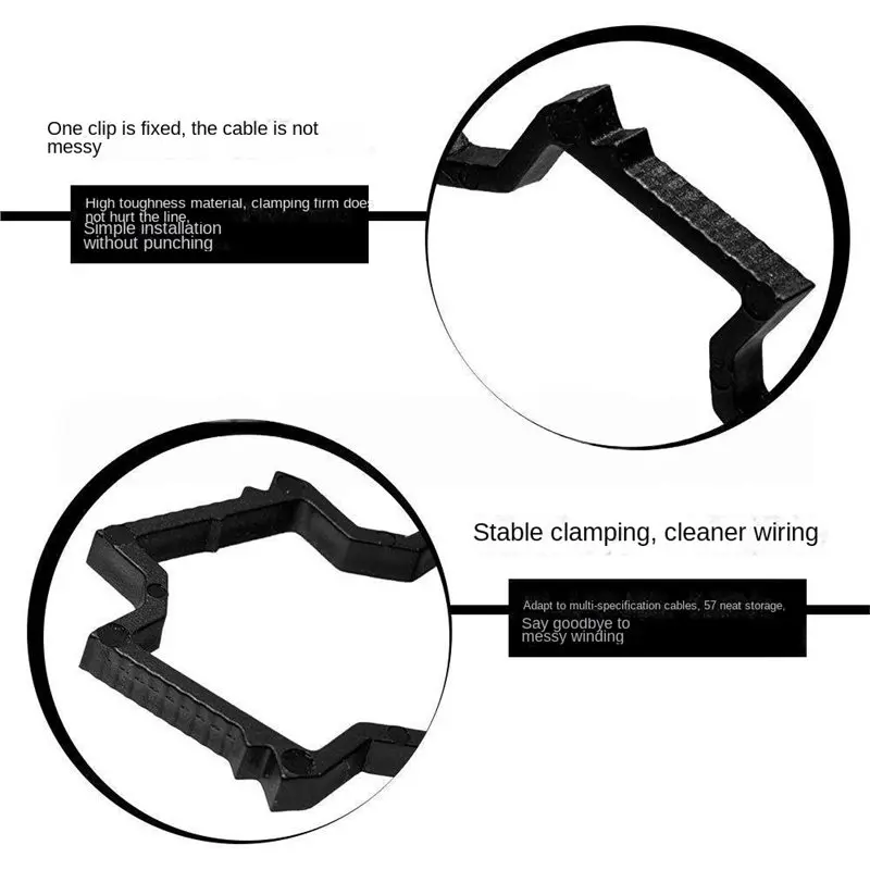 B23B Pack Of 100 22- 50 Mm Universal Cable Holders Loop Anchors Cable Clips, Dowel Clamps, Cable Attachments