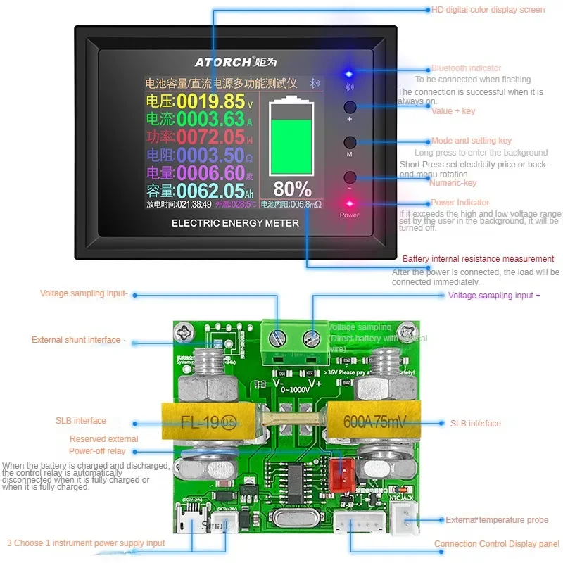 Imagem -05 - Resistência Interna Tester Dt24p Medidor de Corrente Medição de Bateria Detector Instrumento Multifuncional Tensão dc