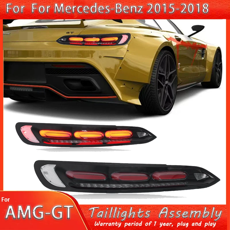 

Новый светодиодный задний фонарь, обновленный, модифицированный для задних фонарей Benz AMG-GT 2015, 2016, 2017, 2018, задний фонарь с динамическим сигналом, автоаксессуары