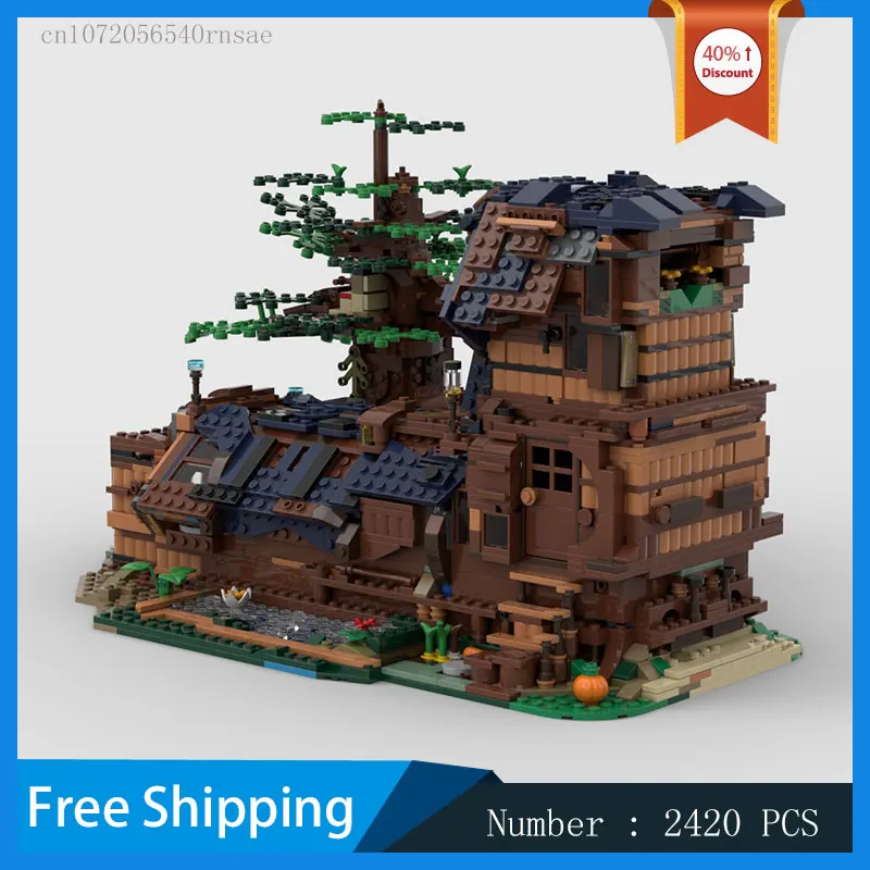 TreeHouse-bloques de construcción MOC para niños, casa de zapatos de cuento de hadas, modelo DIY, ladrillos, juguetes de montaje creativos, regalo de cumpleaños y Navidad