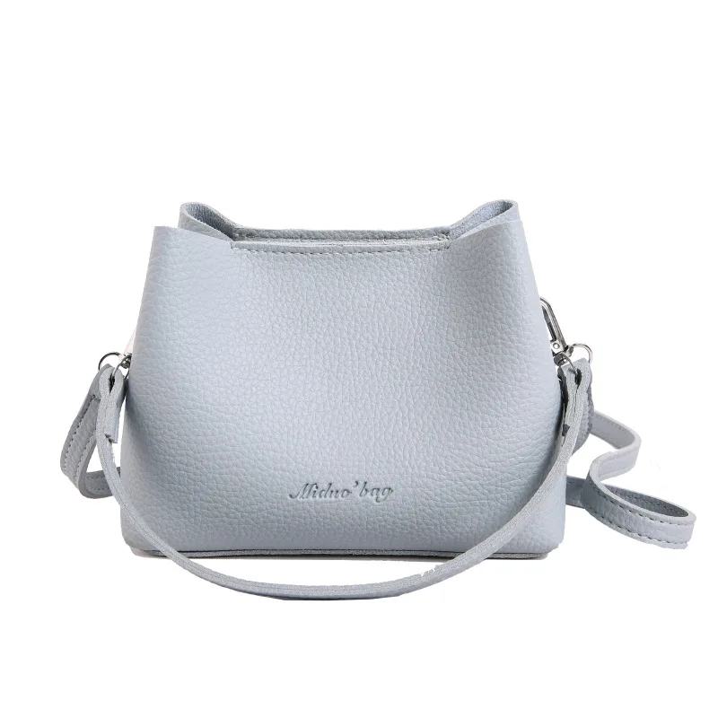 Fashion Travel Casual PU Leather Tote Buckets Bag Single Shoulder Bags Waterproof Crossbody Bucket Bag Women bolas
