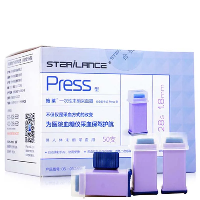 Sterile Safety Lancet 1.8mm Depth 28 Gauge 100 Count Diabetic Supplies Needles for Blood Glucose Test No Lancing Device Needed